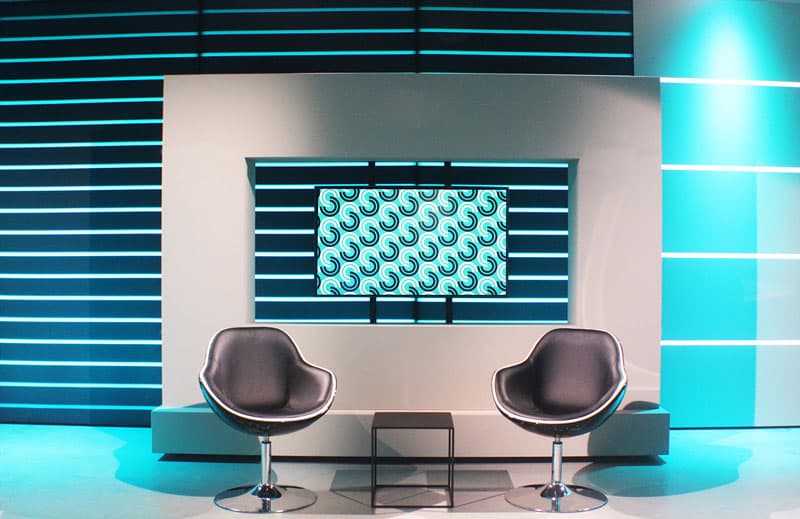 opname studio met multifunctioneel decor